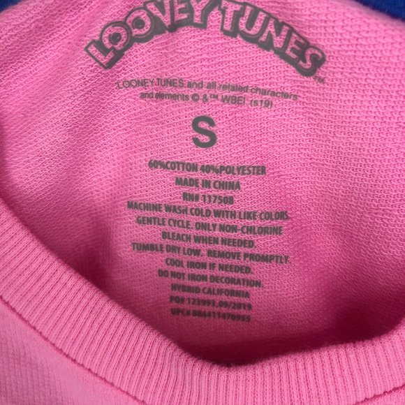 Looney Tunes Pink Crop Top Juniors Small - Picture 5 of 7